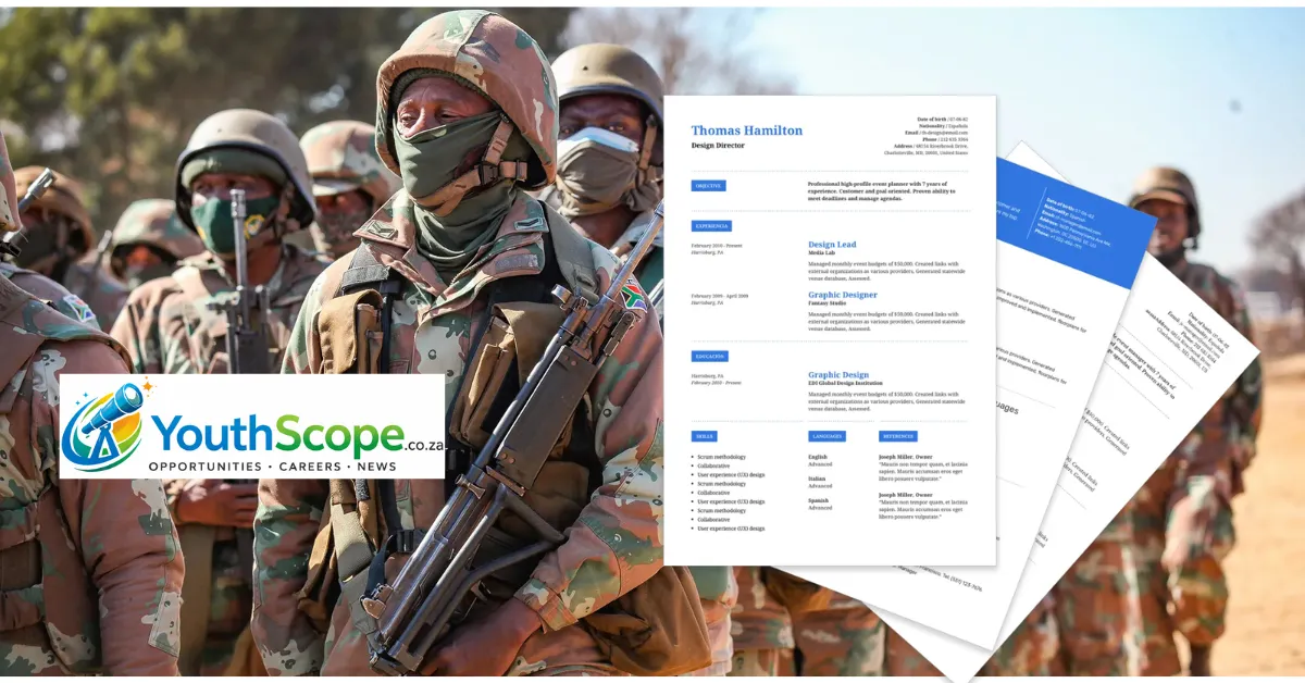 SANDF MSDS 2027 Motivational Letter Template 2026