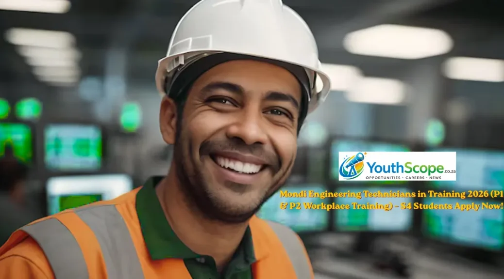 Mondi Engineering Technicians in Training 2026 (P1 & P2 Workplace Training) – S4 Students Apply Now!
