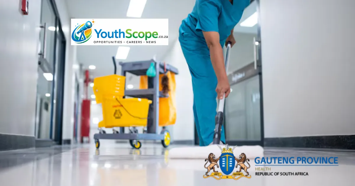 Gauteng Health hiring 67 Cleaners