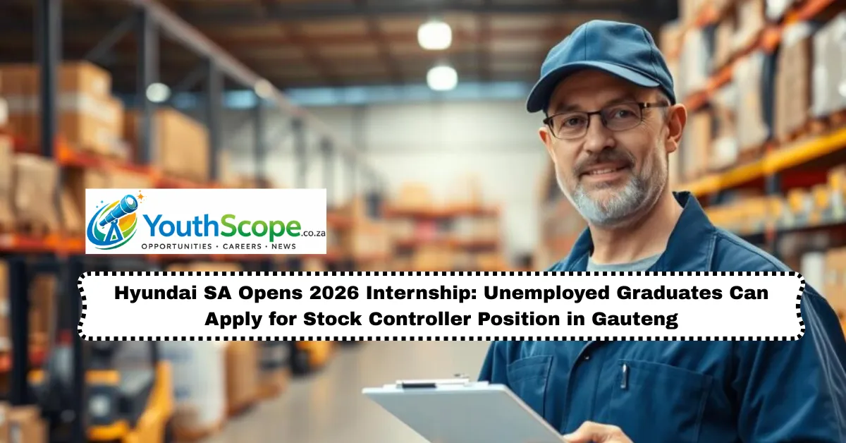 Read more about the article Hyundai SA Opens 2026 Internship: Unemployed Graduates Can Apply for Stock Controller Position in Gauteng