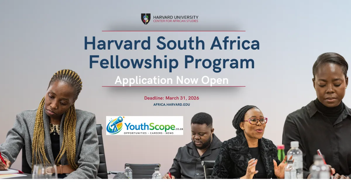 Read more about the article Harvard South Africa Fellowship 2027/2028 (Fully Funded to Harvard University) – Apply by 31 March!