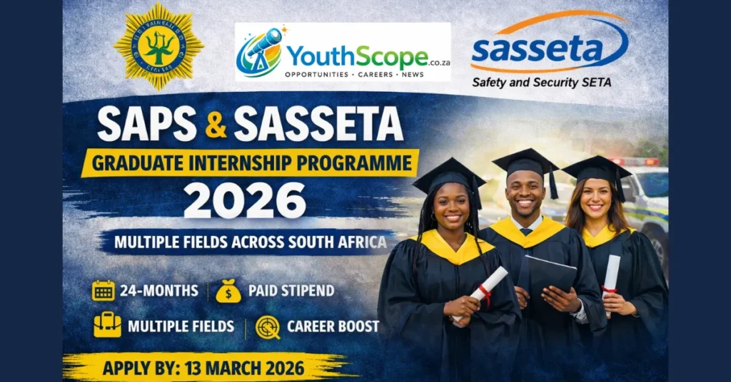 SAPS & SASSETA Graduate Internship / Workplace Integrated Learning (WIL) 24-month paid internship