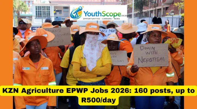 KZN Agriculture EPWP Jobs 2026: 160 posts, up to R500/day. Apply with Z83 before 11 March 2026.