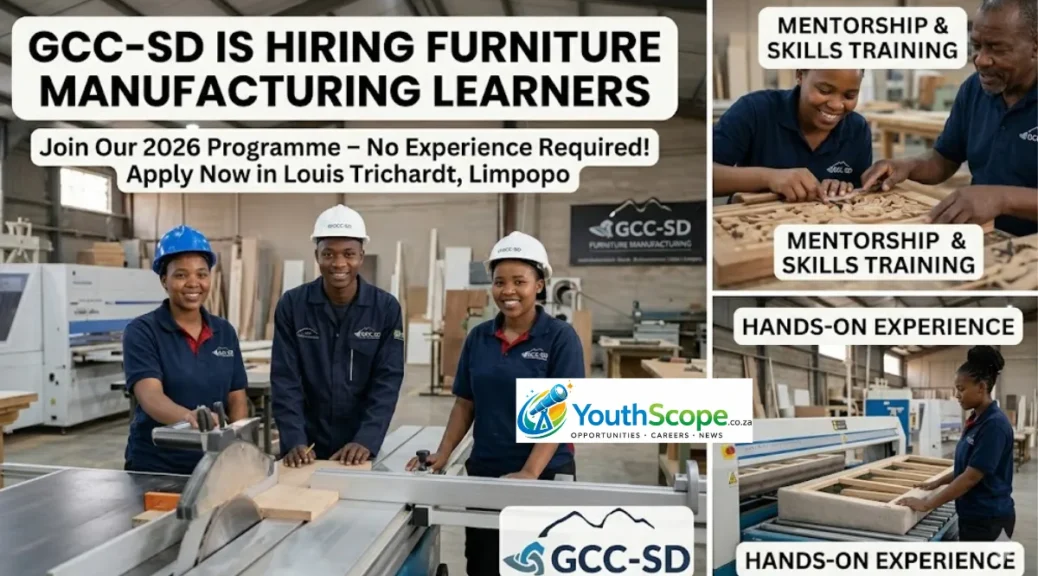 Master the Craft: GCC-SD is Hiring Furniture Manufacturing Learners in Pretoria