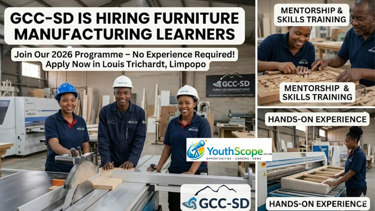 Master the Craft: GCC-SD is Hiring Furniture Manufacturing Learners in Pretoria