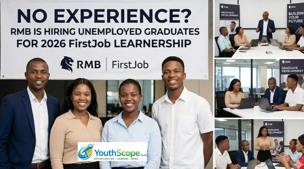 No Experience? RMB is Hiring Unemployed Graduates for 2026 FirstJob Learnership