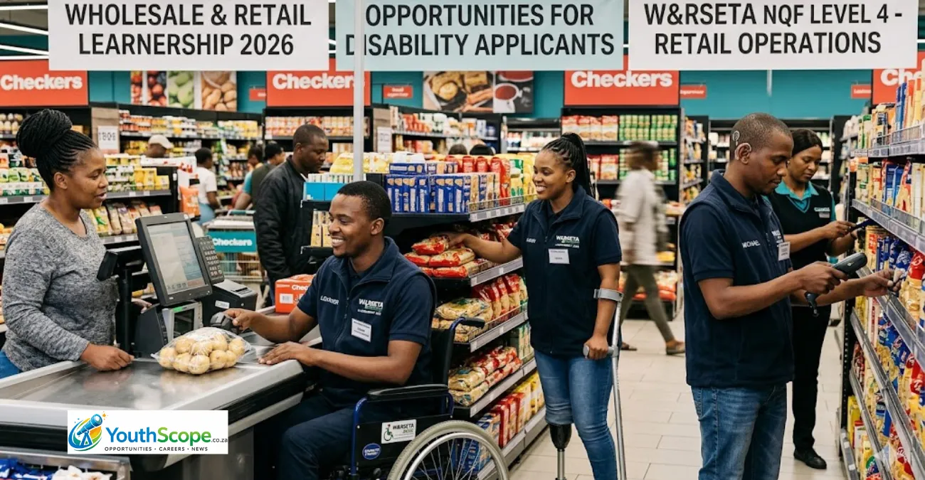 Wholesale and Retail Learnership 2026 Now Open | Earn R5,100 Monthly Stipend