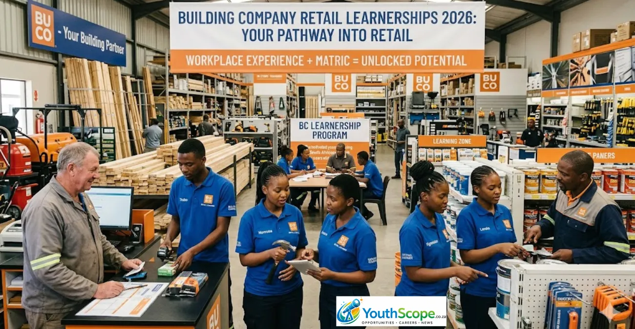 The Building Company Retail Learnerships 2026 Open for Gauteng Youth With Matric