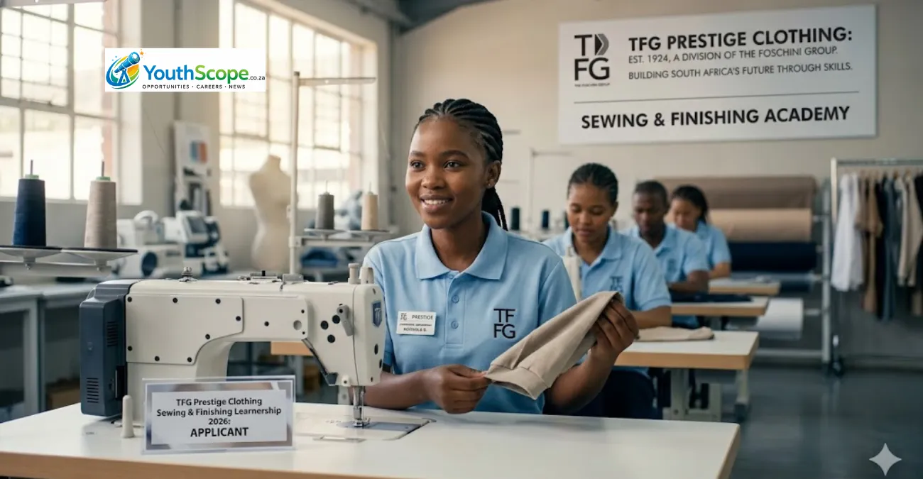 TFG Sewing and Finishing Learnership 2026 Opens for Grade 9 to Matric Candidates in South Africa