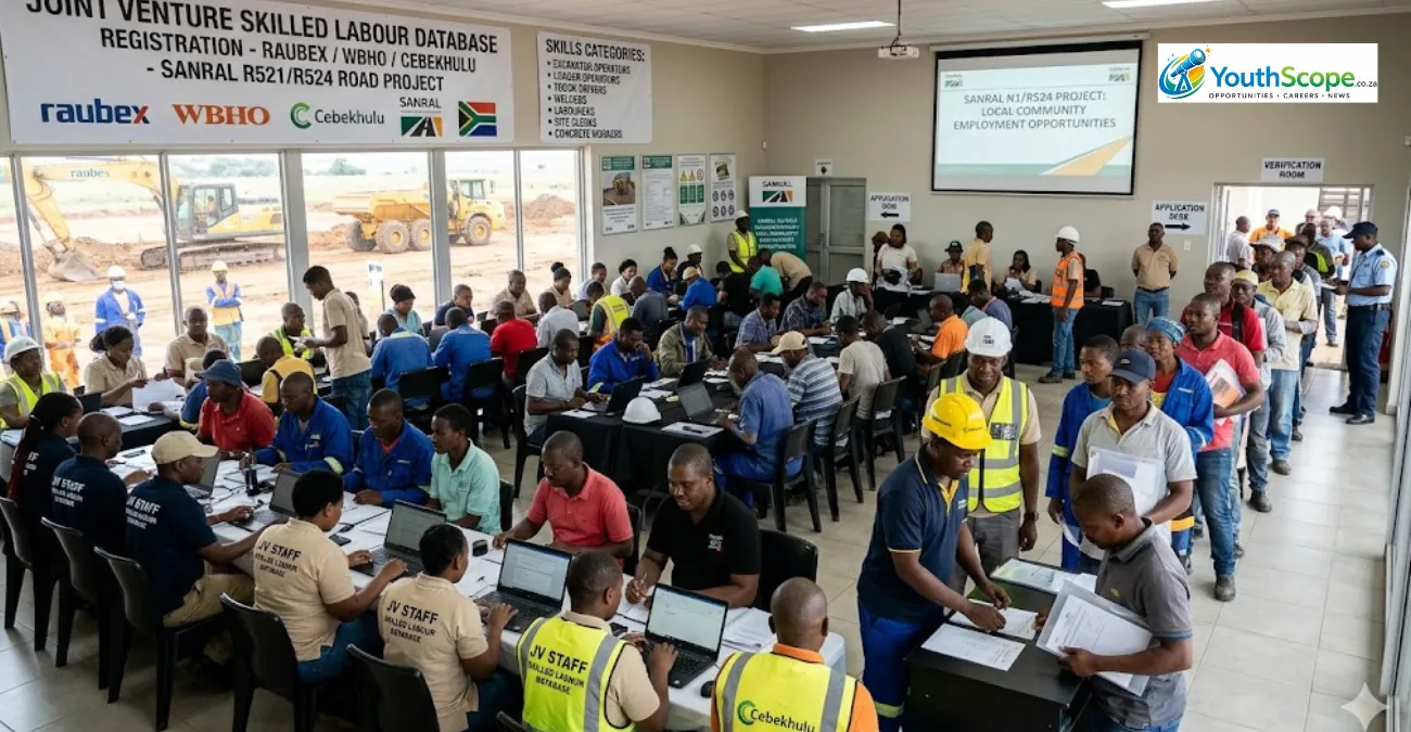 SANRAL N2 Project Skilled Labour Database 2026 Now Open – Raubex / WBHO / Cebekhulu JV