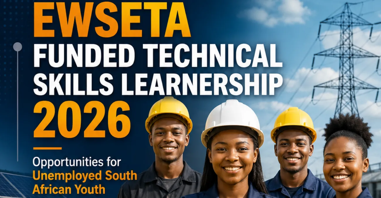 EWSETA Funded Technical Skills Learnership 2026 Opens for Unemployed Youth in South Africa
