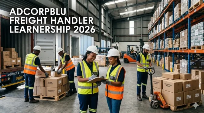 AdcorpBLU Freight Handler Learnership participants receiving logistics and warehouse training in Cape Town.