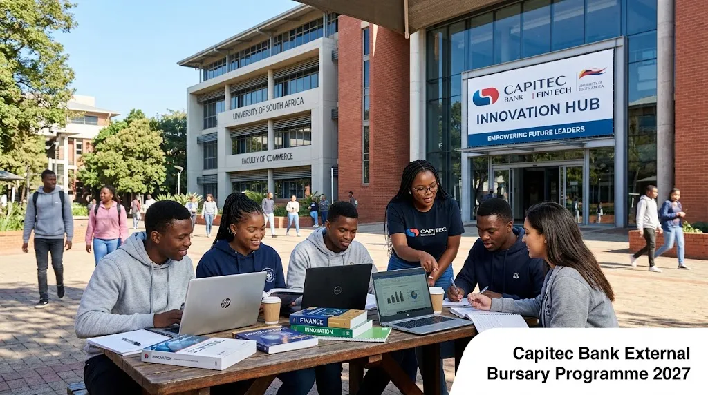 Capitec Bank External Bursary Programme 2027 for South African university students.