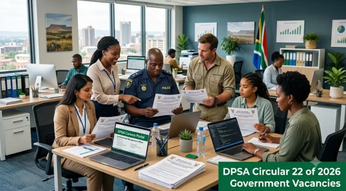 DPSA Circular 22 of 2026 featuring South African government job vacancies.