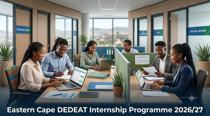 Eastern Cape DEDEAT Internship Programme 2026/27 offering a R8,174.75 monthly stipend for graduates.