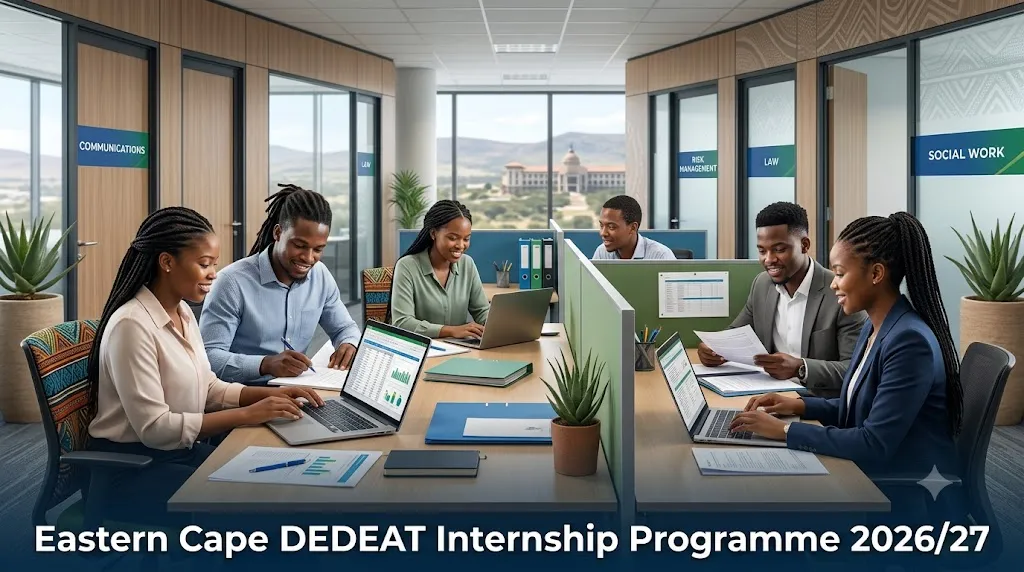 Eastern Cape DEDEAT Internship Programme 2026/27 offering a R8,174.75 monthly stipend for graduates.