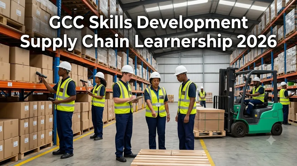 Young South Africans receiving practical supply chain and warehouse training during a learnership.