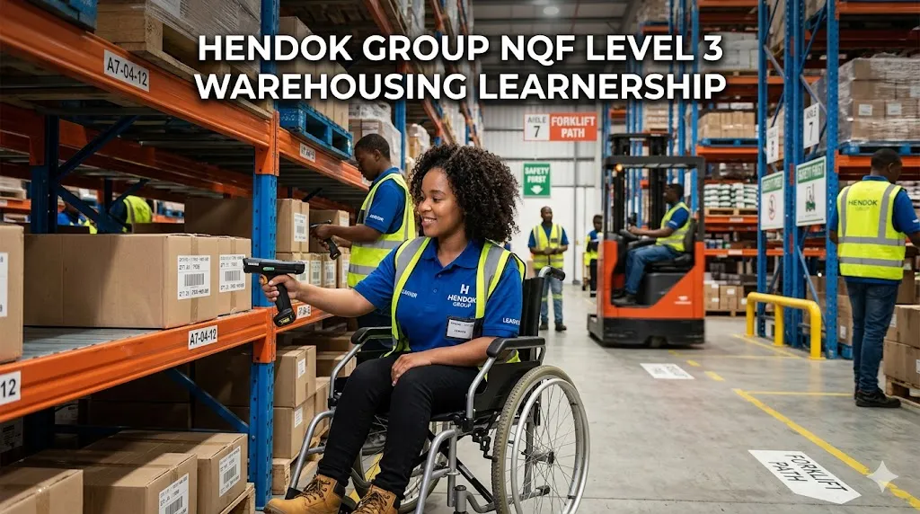 Disabled learner participating in a stores and warehousing learnership programme.
