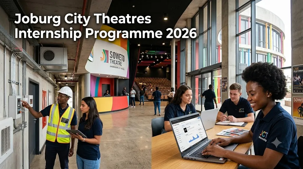 Joburg City Theatres Internship Programme 2026 for South African graduates.