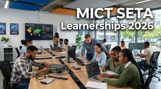 Young South Africans participating in an MICT SETA ICT learnership programme.