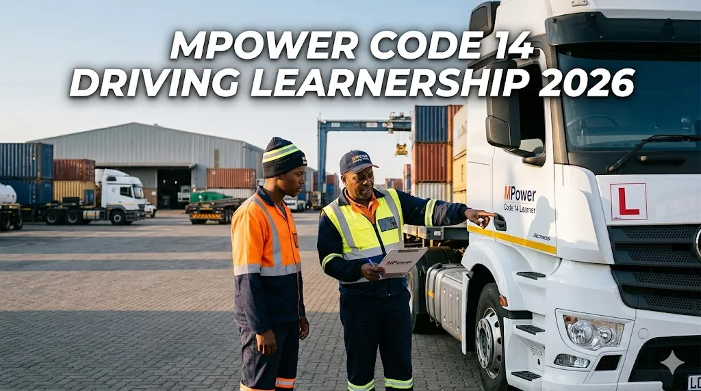 MPower Code 14 Driving Learnership participant receiving professional truck driver training in Gauteng.
