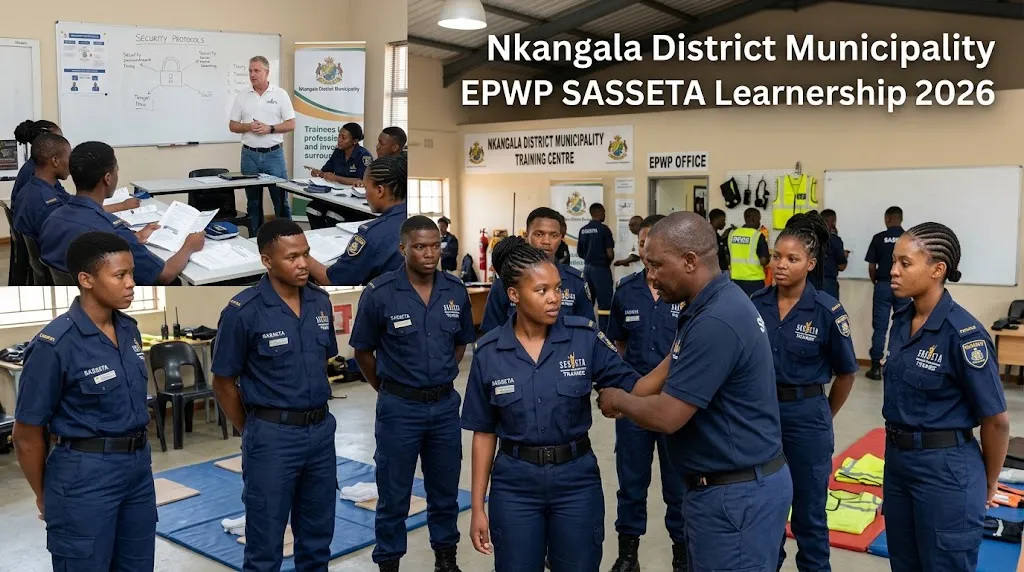 Nkangala District Municipality SASSETA learnership participants during security training.