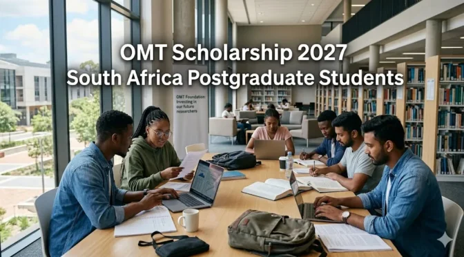 South African postgraduate students studying in a university library for OMT Scholarship 2027