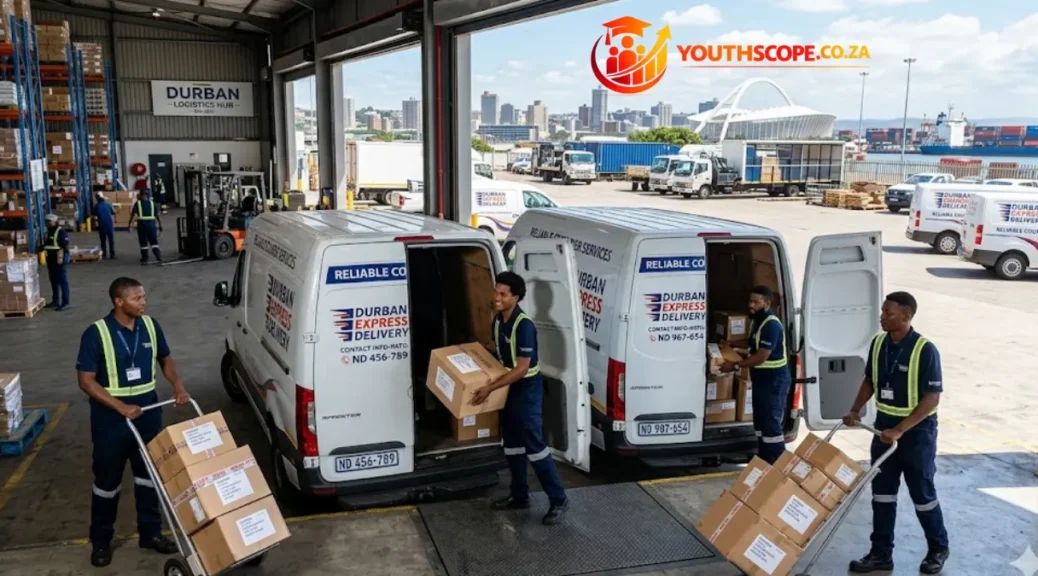 RAM Couriers learnership participants gaining driving and logistics experience in Durban.
