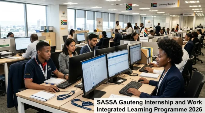 SASSA interns and TVET learners gaining workplace experience in a government office.