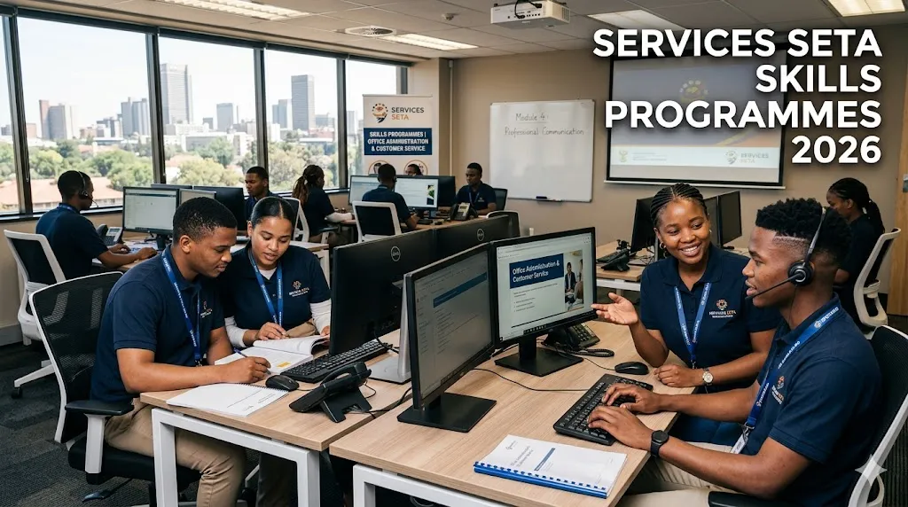 South African learners participating in a Services SETA funded skills programme.