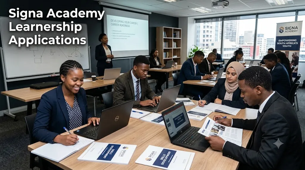 Young South Africans participating in a learnership training programme.