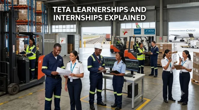 Young South Africans participating in TETA learnerships and internships within the transport and logistics sector.