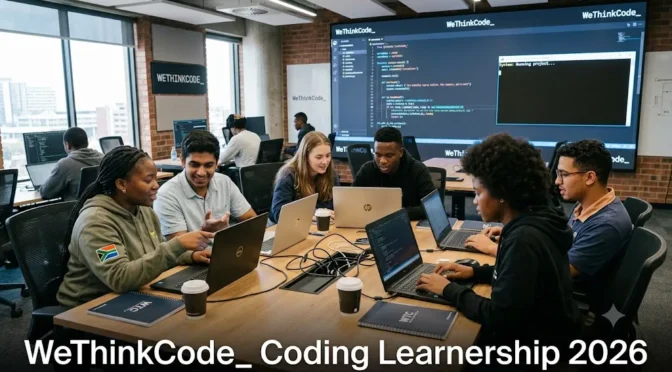 Young South Africans participating in the WeThinkCode_ Coding Learnership 2026 software development programme.