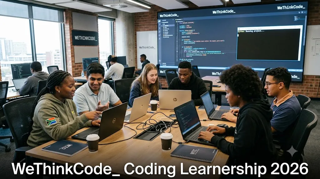 Young South Africans participating in the WeThinkCode_ Coding Learnership 2026 software development programme.