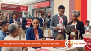 Young South African graduates participating in the Absa Microinsurance Sales Consultant Learnership through community financial education.