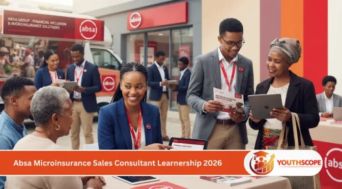 Young South African graduates participating in the Absa Microinsurance Sales Consultant Learnership through community financial education.
