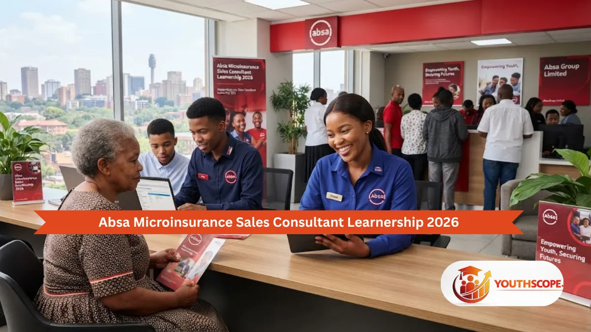 Absa Microinsurance Sales Consultant Learnership 2026 for unemployed South African youth in Gauteng