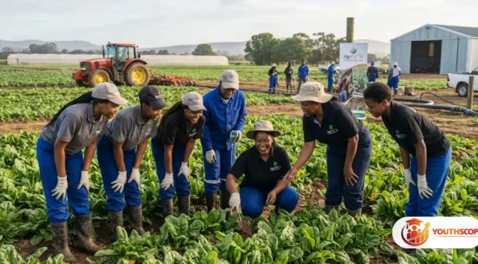 South African matriculants participating in an AgriSETA agriculture learnership.