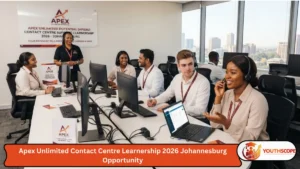 Young South African learners completing the Apex Unlimited Contact Centre Support Learnership 2026.