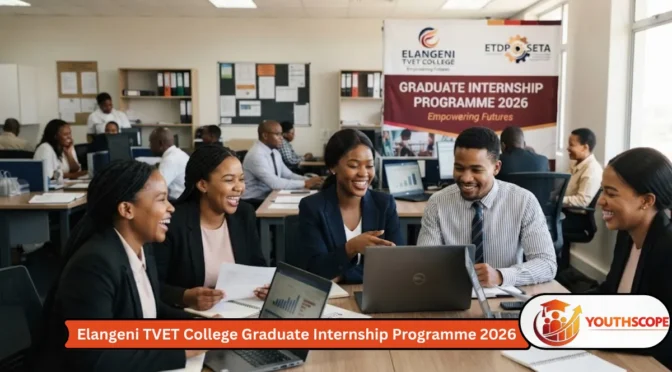 Alt Text: South African graduates participating in the Elangeni TVET College Graduate Internship Programme 2026.