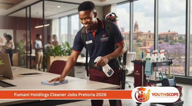 Fumani Holdings cleaner job opportunity in Pretoria Gauteng for South African job seekers