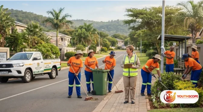 Greater Letaba Municipality EPWP workers cleaning streets during the 2026 Community Services Programme
