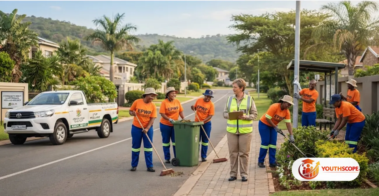 Greater Letaba Municipality EPWP workers cleaning streets during the 2026 Community Services Programme