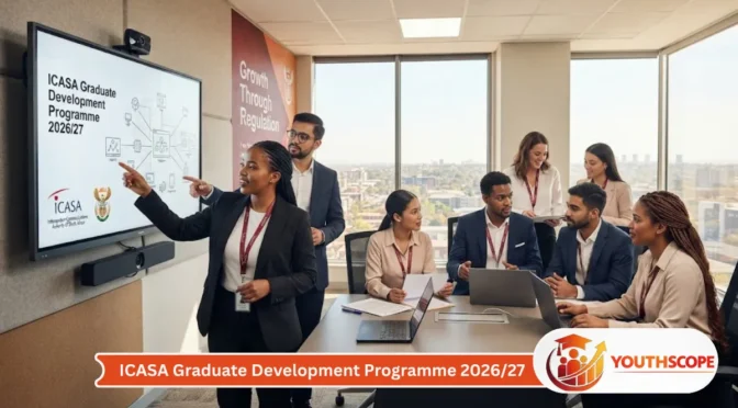 ICASA Graduate Development Programme 2026 showing South African graduates in a professional ICT regulatory workplace.