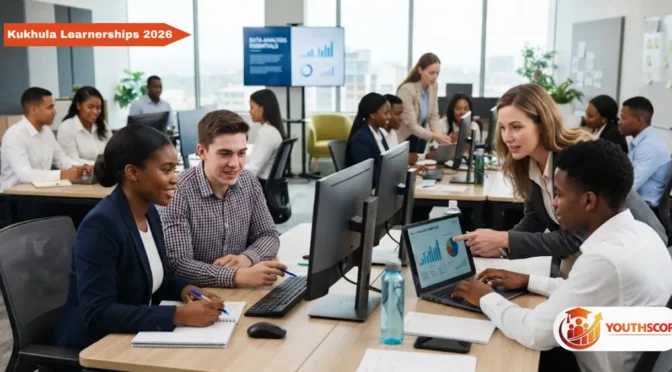 South African youth participating in a Kukhula Learnership workplace skills training programme.