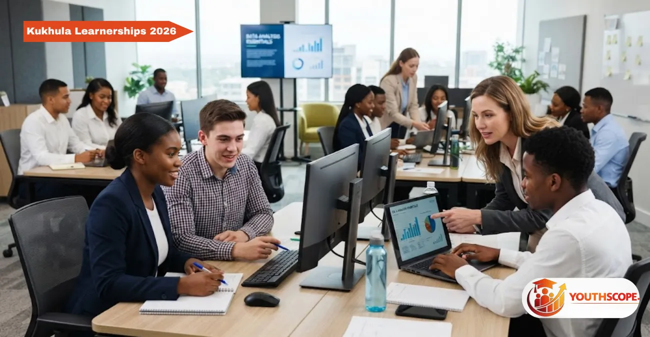 South African youth participating in a Kukhula Learnership workplace skills training programme.