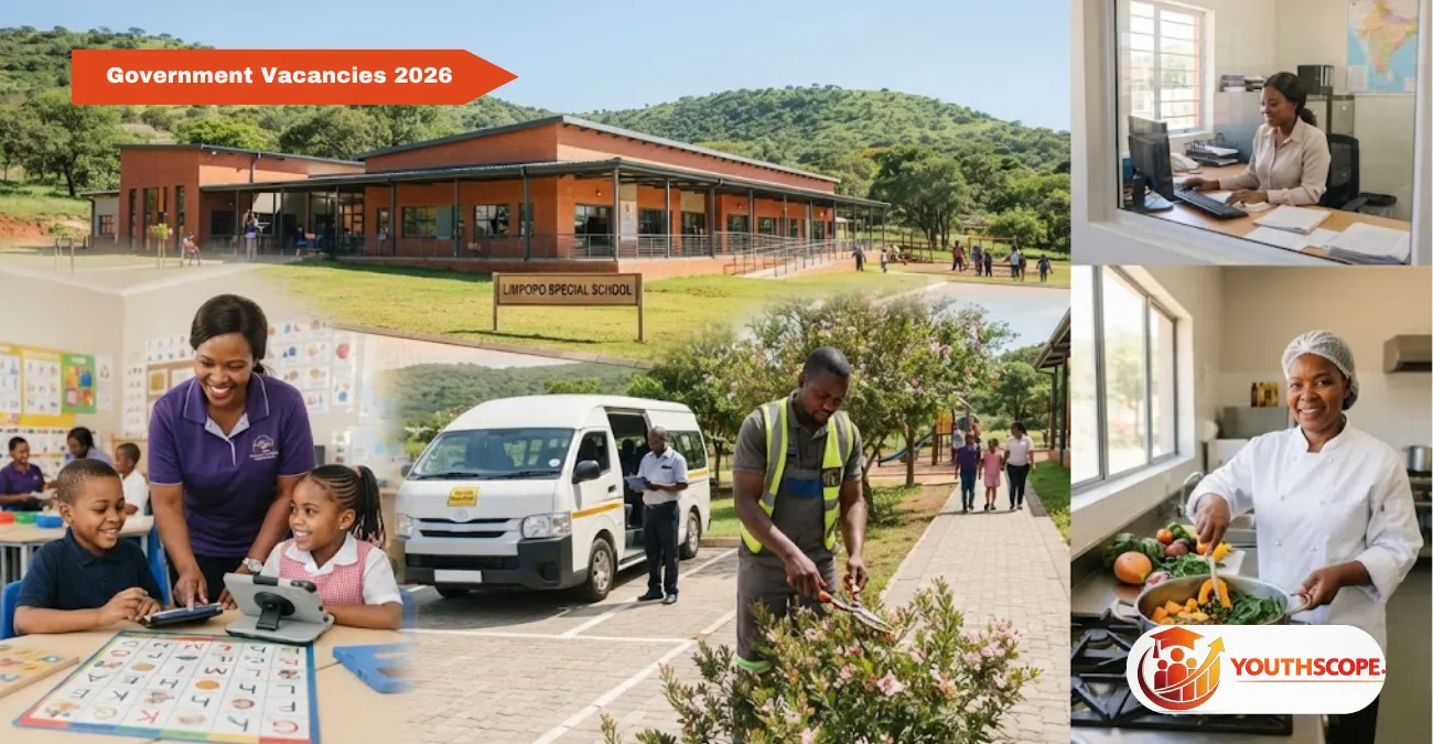 Limpopo Department of Education Special School staff working in classrooms, offices and support services during the 2026 recruitment campaign.