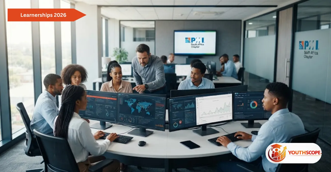 PMI SA Cybersecurity Learnership 2026 participants receiving cybersecurity workplace training.
