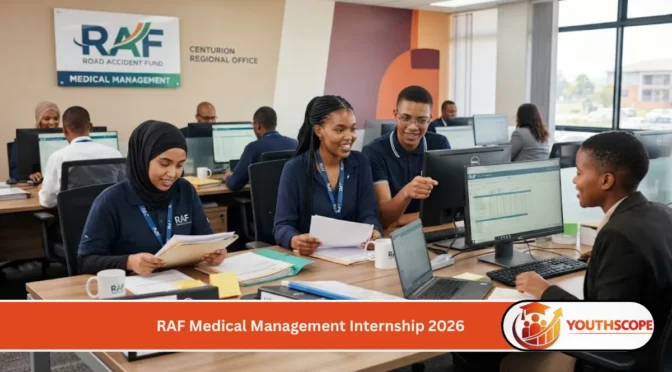 Young South African graduates participating in the Road Accident Fund Medical Management Internship in Centurion.