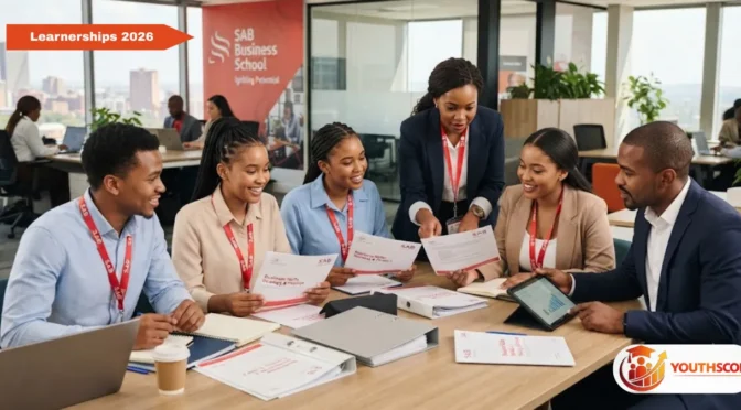 SAB Business School Learnership 2026 learners gaining workplace experience in South Africa